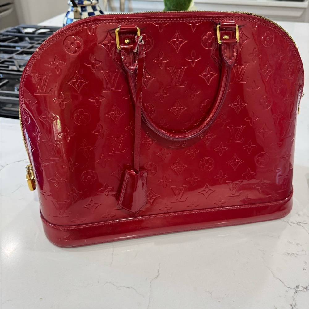 Louis Vuitton Red Patent Leather Handbag